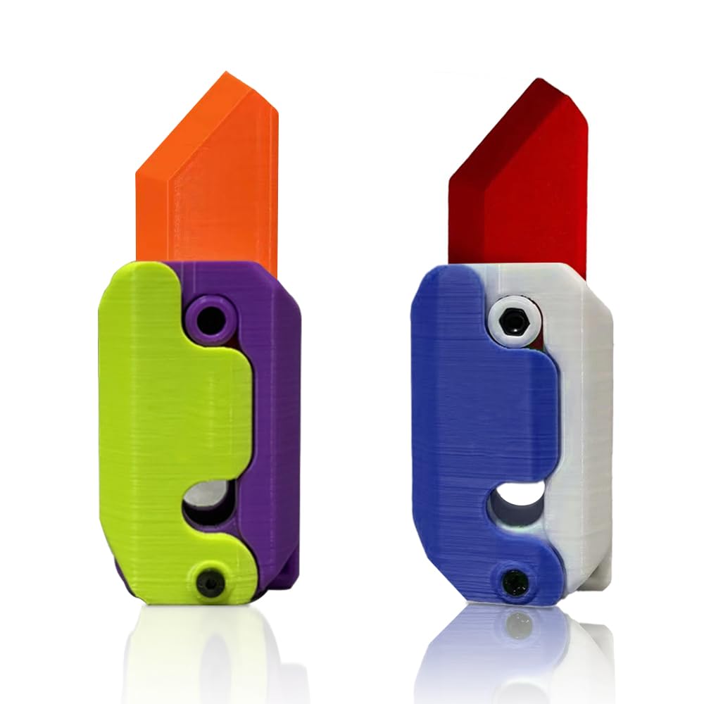 Addcean Fidget Toys Adults, 3D Printing Fidget Knife Toy, Plastic EDC Fidget Toys Sensory Toys Anxiety Stress Relief Toy, Perfect for ADHD, ADD and Autism (Combo 3)