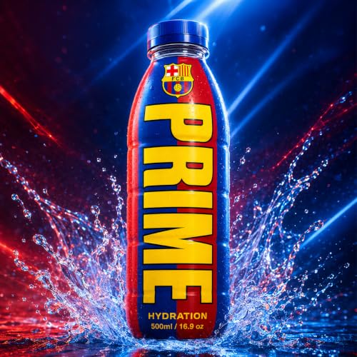 Image of PRIME - Hydration FC Barcelona Sports Drink 16.9 fl oz (500ml) By COUGAR | Electrolyte Hydration Beverage | FC Barcelona Limited Edition Bottle | Ready to Drink Refreshment | Sports & Lifestyle Hydration Drink - (Imported - UK)