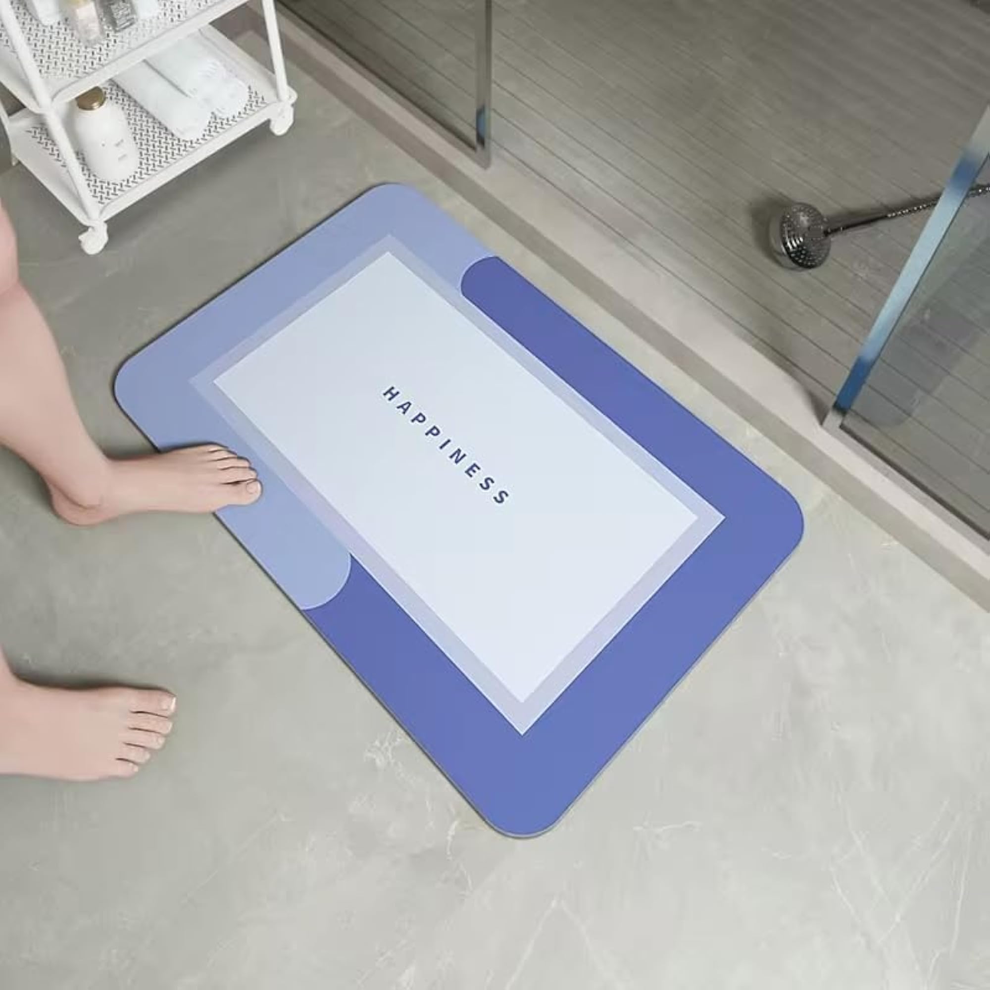 Square Non-Slip Bathroom Mat, Super Absorbent Soft Carpet