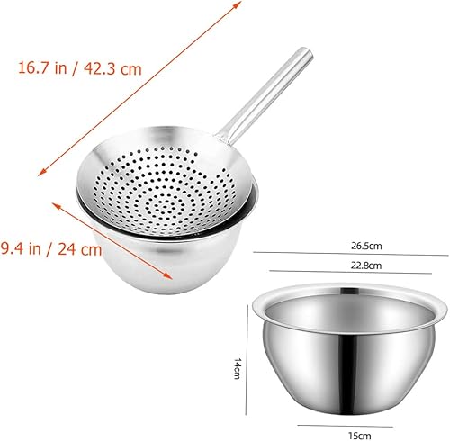 Miniatura 9 de Contenedor de grasa de tambor de aceite, recipientes de acero inoxidable, contenedor de espagueti, colador de olla caliente, cuchara, espumadera de