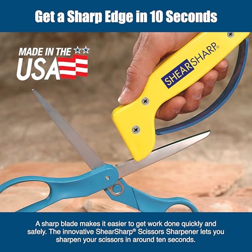 Aiguiseur de ciseaux AccuSharp ShearSharp en carbure de tungstène jaune