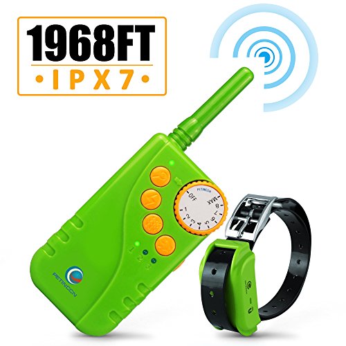 PETINCCN Wireless Remote Dog Training E-Collar / Rechargeable Pet Training Electric System / Waterproof Dog Trainer Device with Vibration, Beep and Static Shock Options