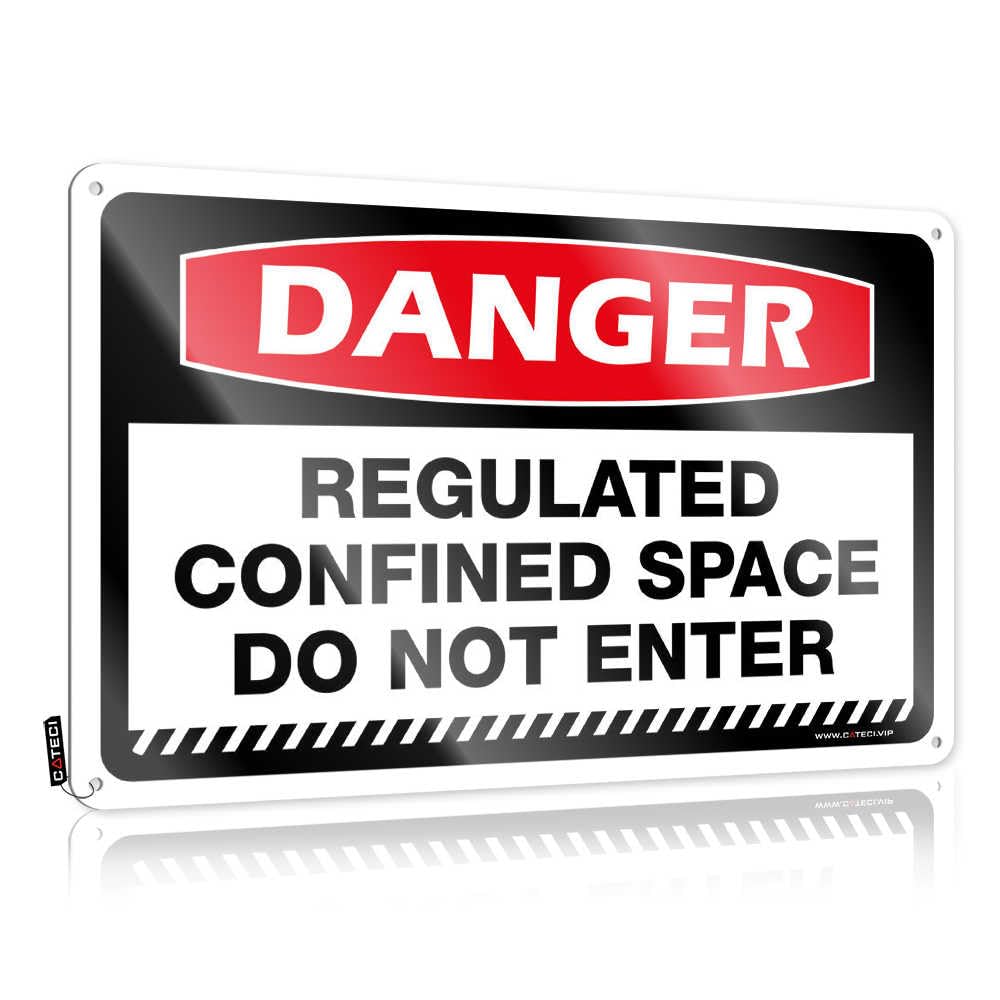 Vintage Wall Decor Farmhouse Front Porch Decor Custom Tin Sign, Custom Fade Resistant Danger Regulated Confined Space Do Not Enter For Home Kitchen | Shabby Chic Vintage Decor For(30X40CM)