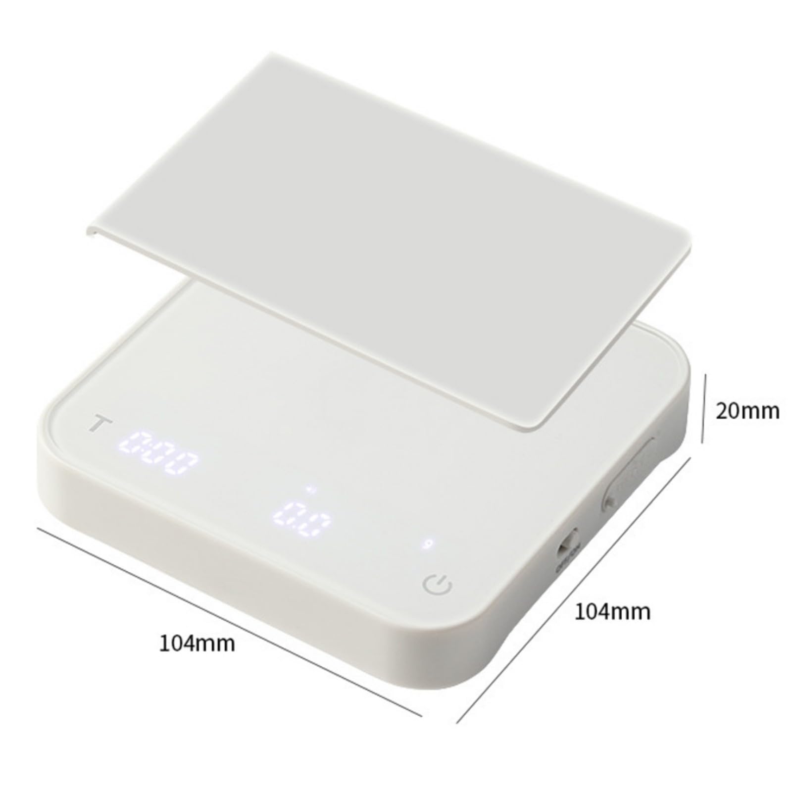 Bilancia da Cucina Digitale in Miniatura con pesatura precisione e Timer multifunzionali per la Preparazione del caffè Bilancia da Cucina precisione dal Design Compatto con Timer