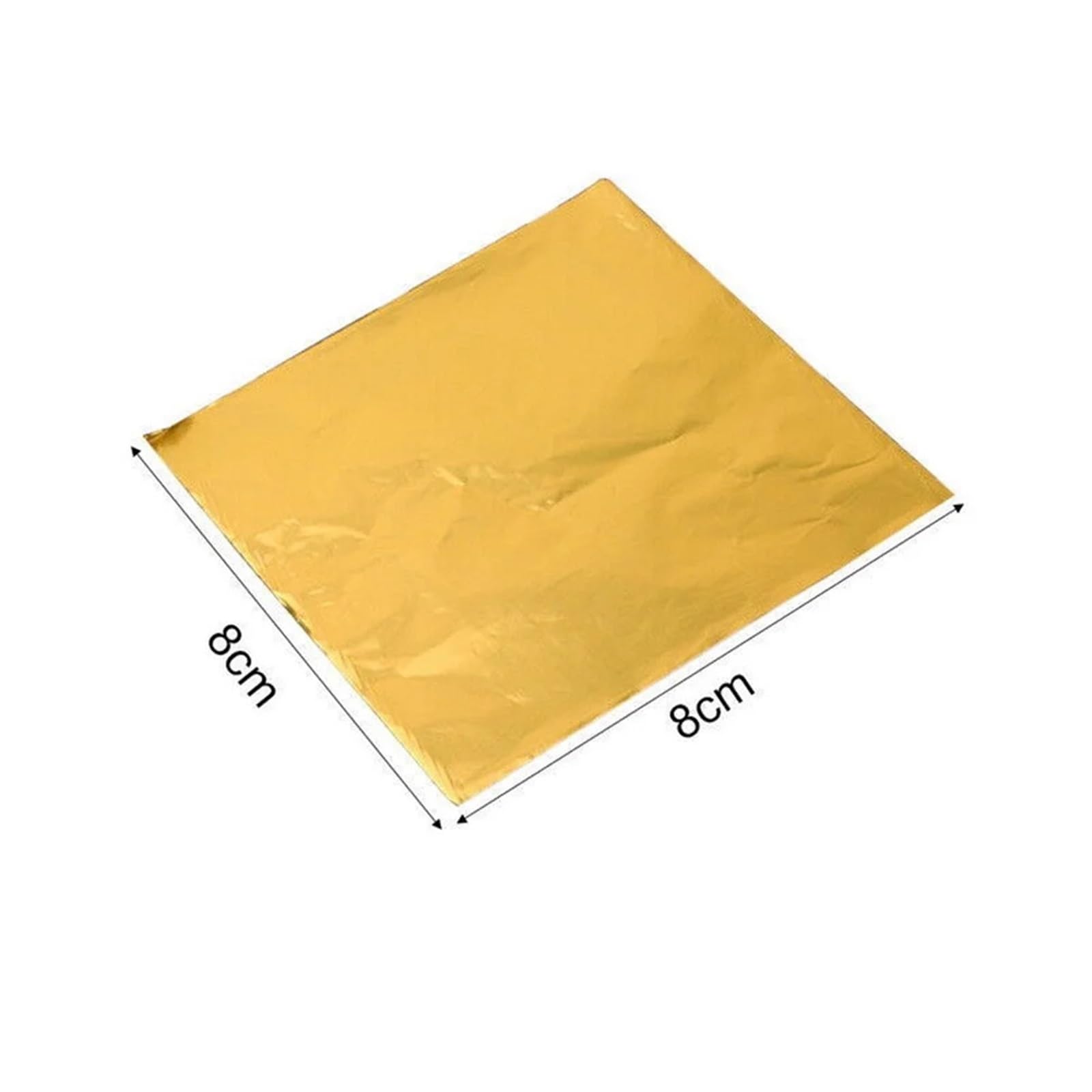 Foliowe opakowania na cukierki 1000 szt. 8x8cm folia aluminiowa arkusze papieru do pakowania domowe czekoladowe cukier jedzenie(Gold)