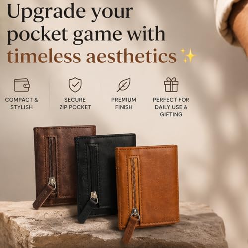 Image of Personalized Smart Pop-Up Leather Wallet for Men & Women | RFID Blocking Card Holer| Slim Magnetic Bifold Wallet with Quick Access Button - Holds 14 Cards & Cash (Defender Wallet)