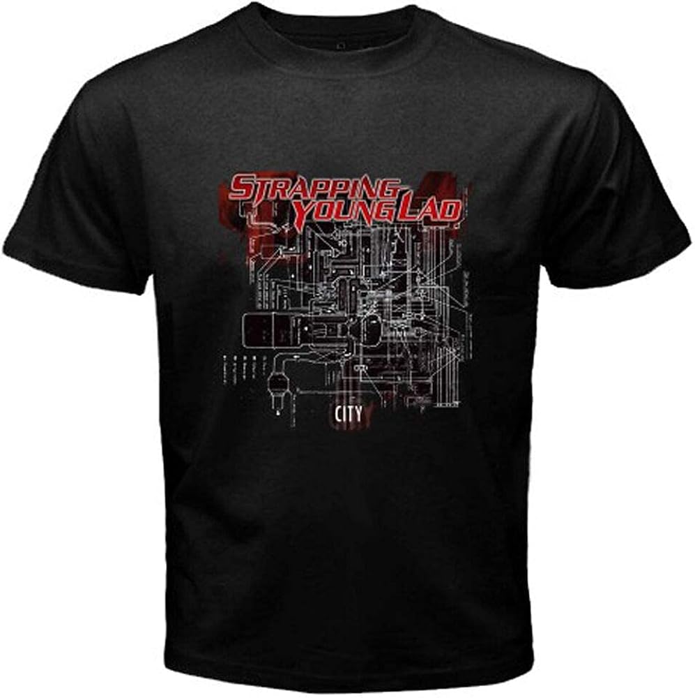 Strapping Young Lad Trash Metal Band Men's Black TShirt Amazon.co.uk