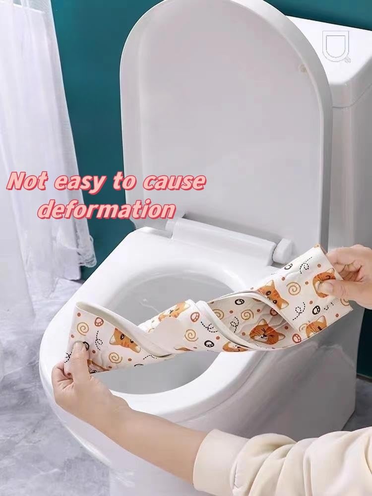 Wuyue Hua 2PCS Toilet Seat Cover, Toilet Seat Warmer, Elongated Toilet Seat Cover, Padded Toilet Seat Cushion - Image 4