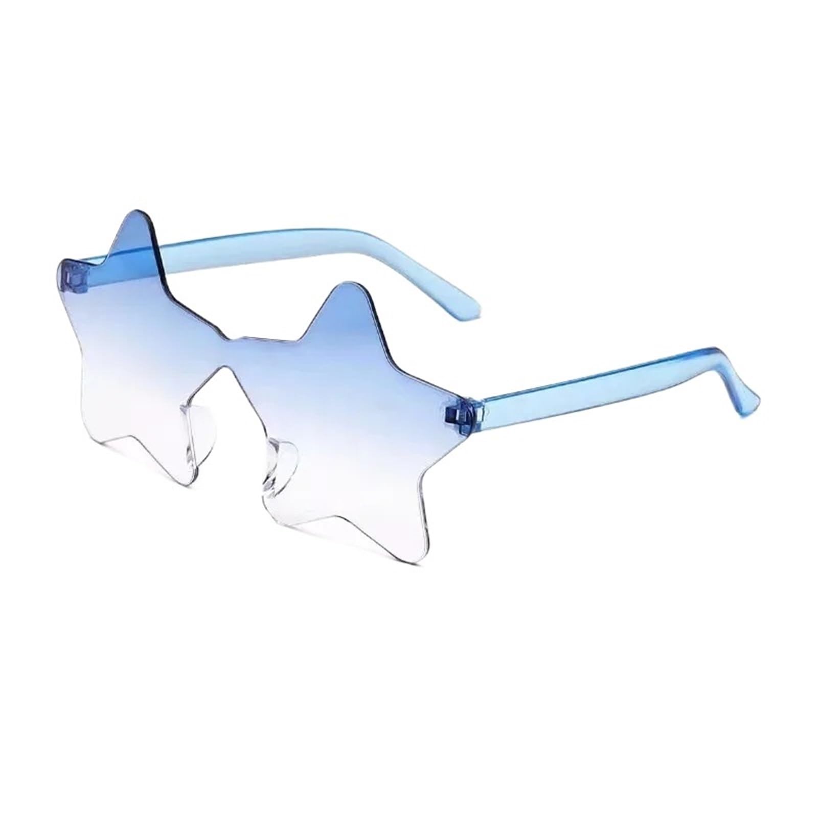 20pcs Borderless Five-Pointed Star Sunglasses Candy Color Sun Glasses Outdoor Hip-hop Eyewear For Night Out Party