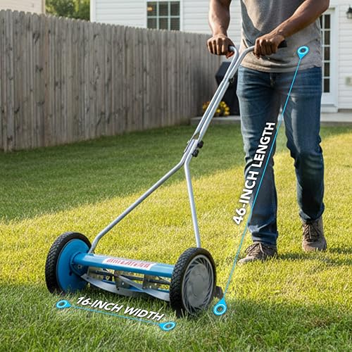 Image of American Lawn Mower Company 2415-16 16-Inch 5-Blade Reel Push Lawn Mower