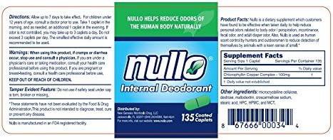 Nullo Internal Deodorant (135 Caplets)