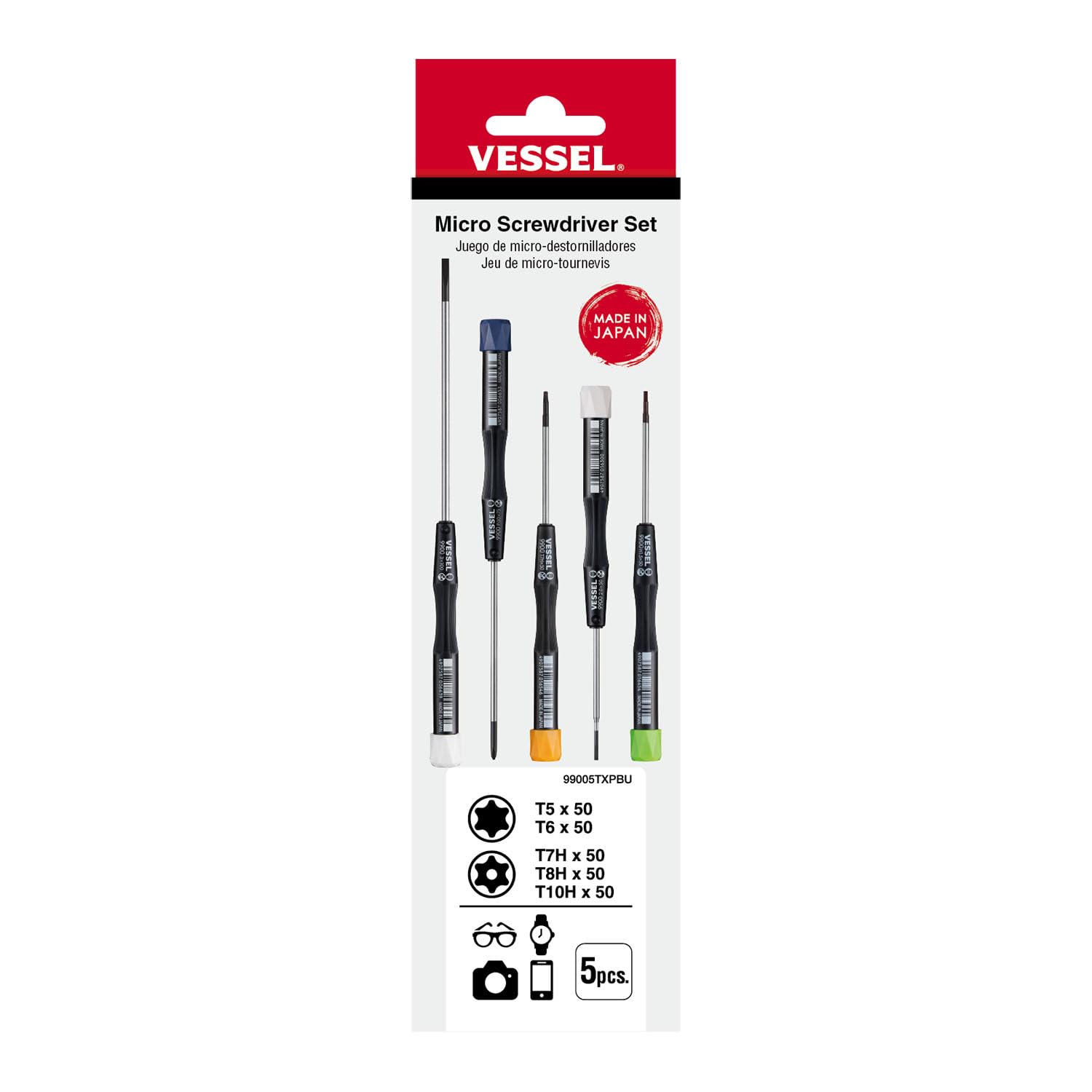 Micro Screwdriver 5PCS. No.99005TXPBU