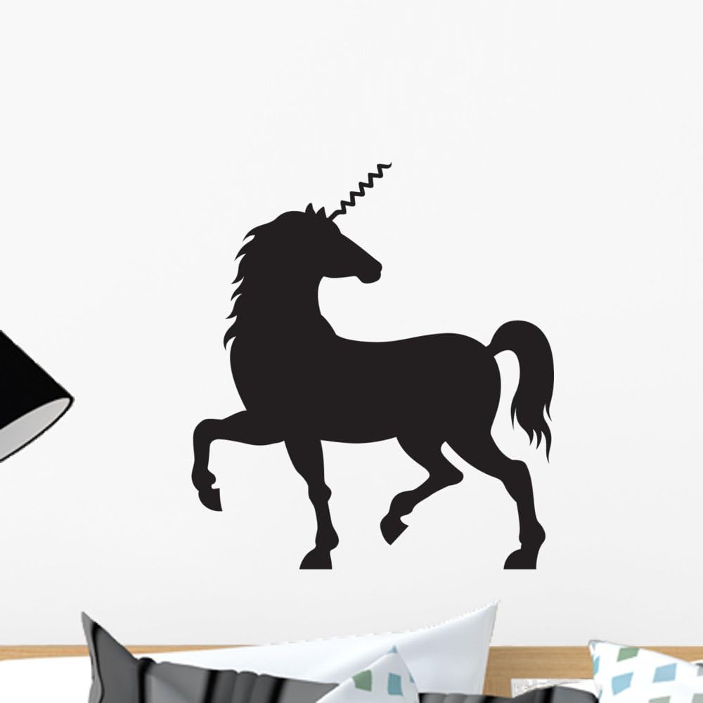 Wallmonkeys Corkscrew Unicorn Wall Decal Peel and Stick Graphic WM162561 (18 in H x 16 in W)