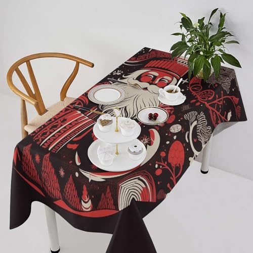 Nappe de table rectangulaire lavable pour éliminer les taches du repas de Noël - 3