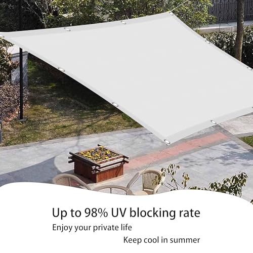 Parasole Vela 120 x 450 cm sable carré avec œillets pour terrasse et cour - 4