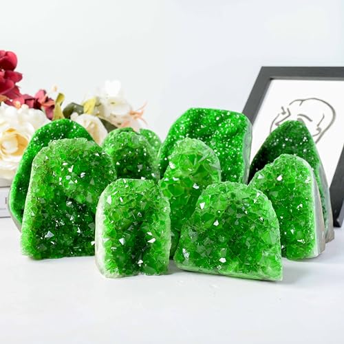 Géode de cristal de roche vert CrystalHola pour grille de cristaux - 7