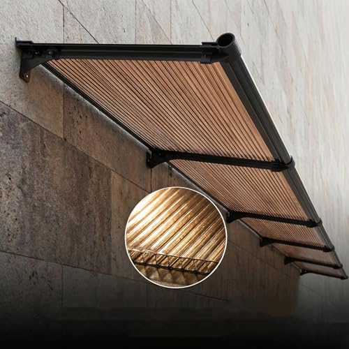 Auvent de porte en polycarbonate pour protéger l'entrée des intempéries - 4