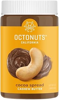 Octonuts Cocoa Cashew Spread – 16 oz, Chocolate Nut Spread, Gluten-Free, Vegan, Non-GMO, Soy and Dairy-Free, Peanut-Free, No Palm Oil – Smooth Cocoa Cashew Cream for Guilt-Free Treats & Snacks