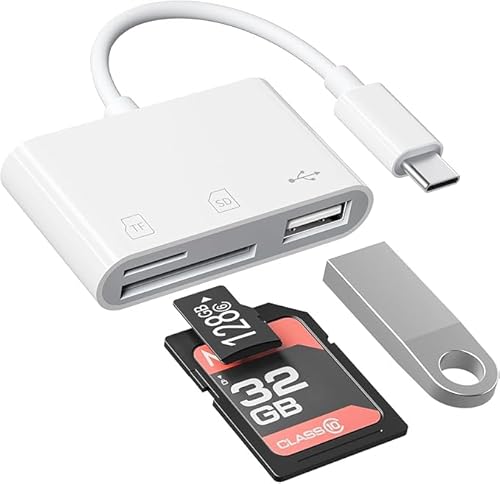 【2026最新型】SD カードリーダー type-c メモリ/カメラ/TF カードリーダー 3in1 USB/SD/TF変換アダプタ 設定不要 OTG機能 双方向転送 高速写真/ビデオ 高速伝送 iPhone17/16/MacBook/PC/Galaxy/Chromebook/Android/Type-C スマホなどのデバイスに対応