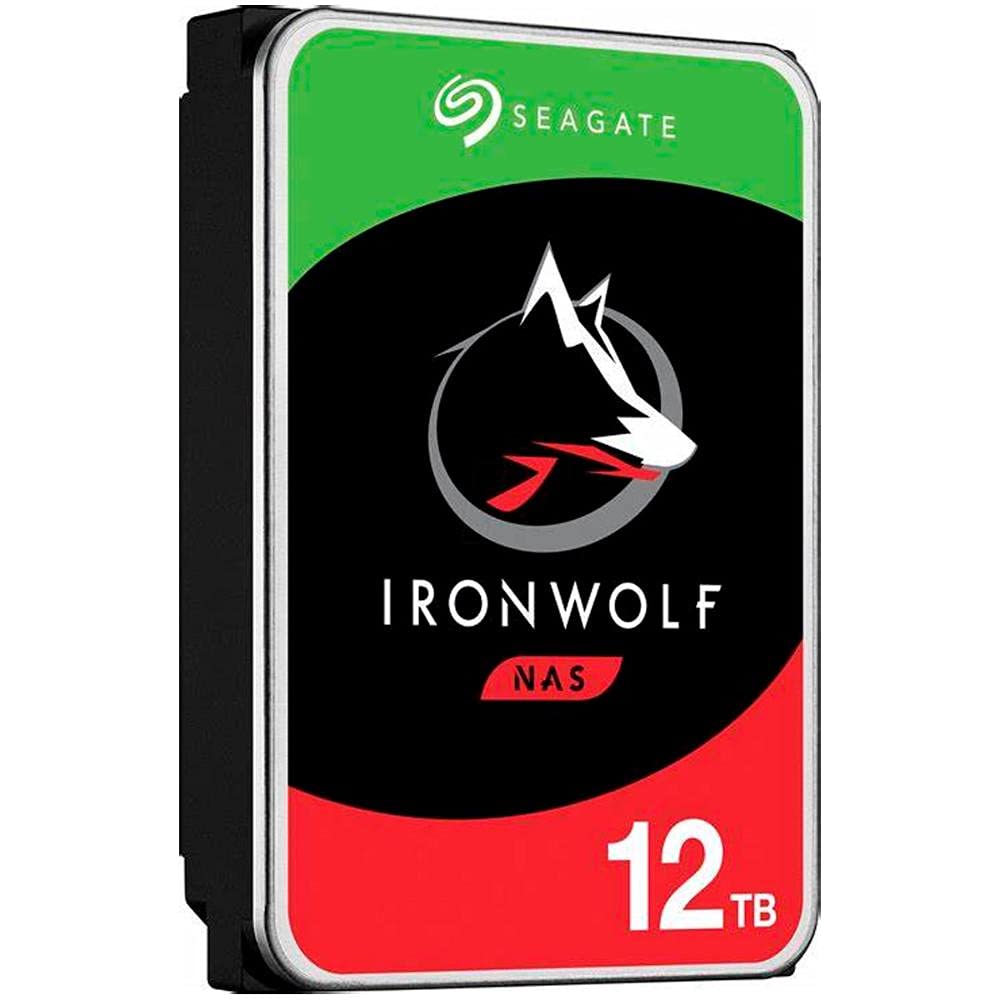 Seagate IronWolf ST12000VN0008 - Hard drive - 12 TB - internal - 3.5" - SATA 6Gb/s - 7200 rpm - buffer: 256 MB Mechanical Hard Disk