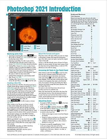 Adobe Photoshop 2021 Introduction Quick Reference Guide (4-page Cheat ...