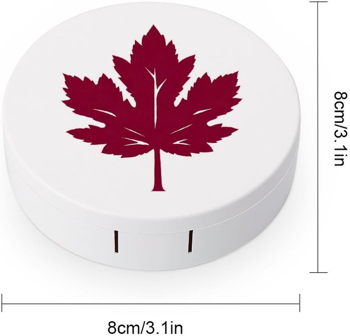 Canada Maple Leaf Flag Portable Contact Lens Case Storage Box Holder Accessory for Travel