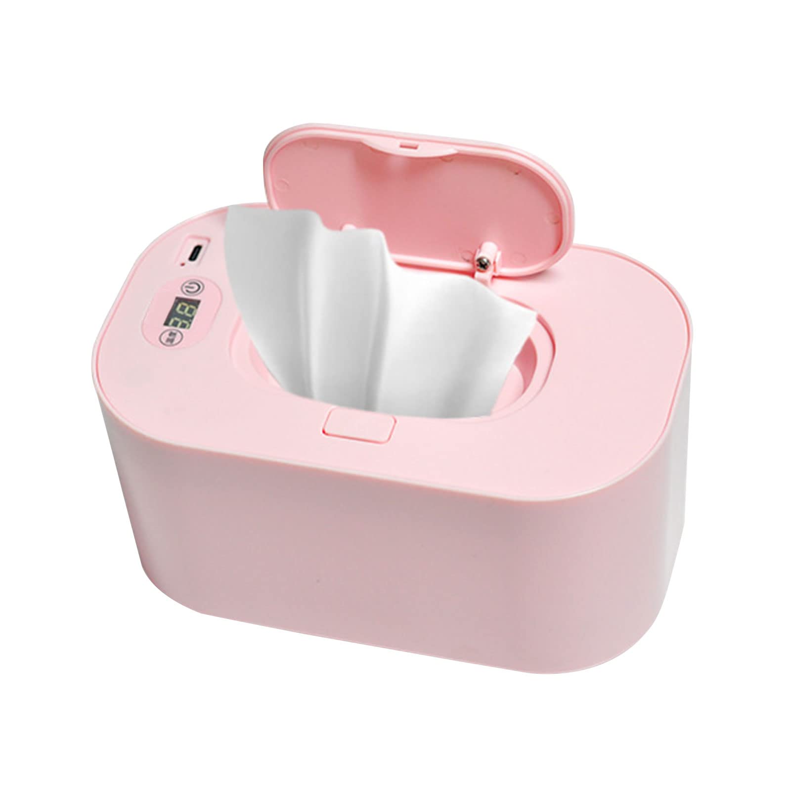 Portable Wipes Warmer for Babies USB Wet Wipe Warmer Reusable Baby Wipes Heater for 3 Modes Temperature Setting Baby Wipe Heater