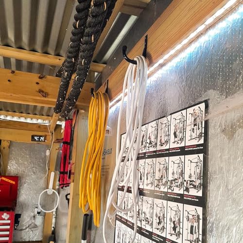 Kitmiido Wandhaken für Garage, 9er-Set J-Haken, Robuste Haken für Leitern und schwere Lasten