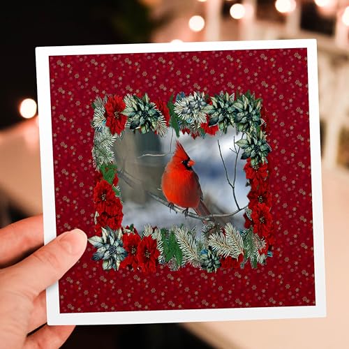 Cartes de vœux cardinal de Noël haut de gamme aux détails soignés - 7