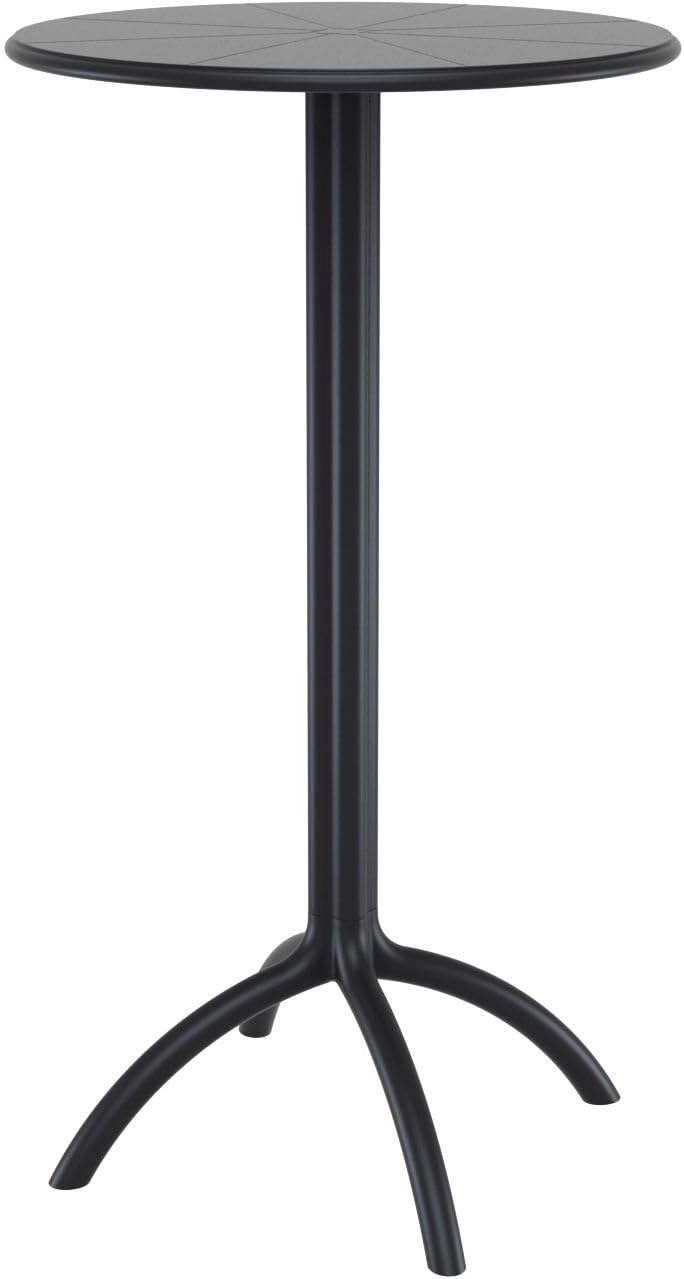 Compamia Octopus Round Patio Pub Table in Black, Commercial Grade