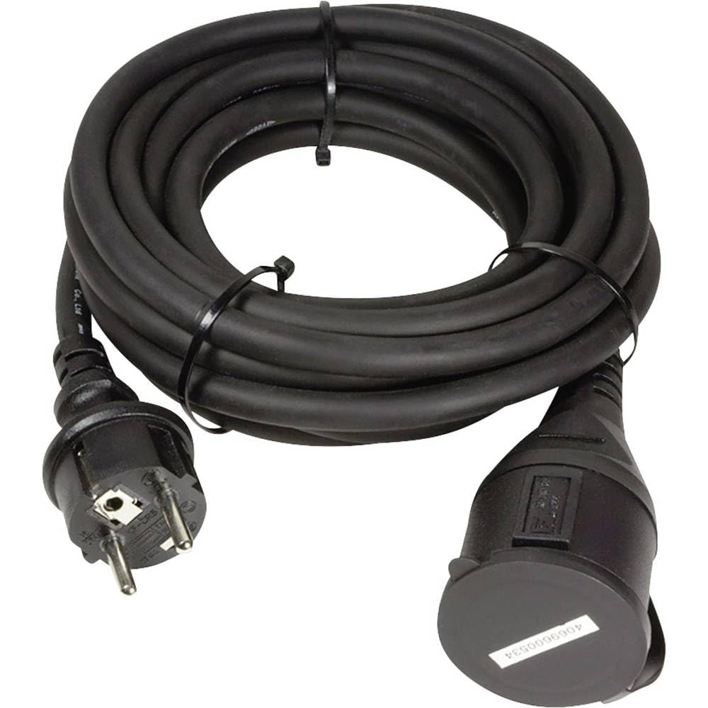 LogiLink LPS102 Outdoor Strom Verl?ngerungskabel f?r den Aussenbereich (Schutzkontakt Anschluss), 5m, Schwarz