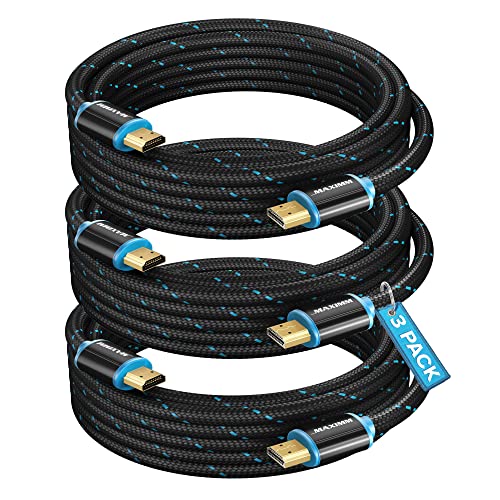 Hdmi Cable 4K Hdmi 2.0, 10Ft, Certified 18Gbps, 4K@60Hz Ultra High-Speed Gaming Hdmi Cable, 4K Cable, 3 Pack, Ul-Listed #TOP9
