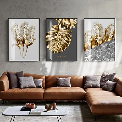 Affiche imprimée plumes et fleurs pour la décoration murale de votre salon moderne