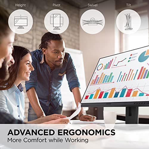Image of ViewSonic VG2456 24 Inch 1080p Monitor, IPS Display with 60W USB-C for Smooth Home and Office Productivity, Full Ergonomic Adjustability, RJ45, HDMI, and DisplayPort Inputs