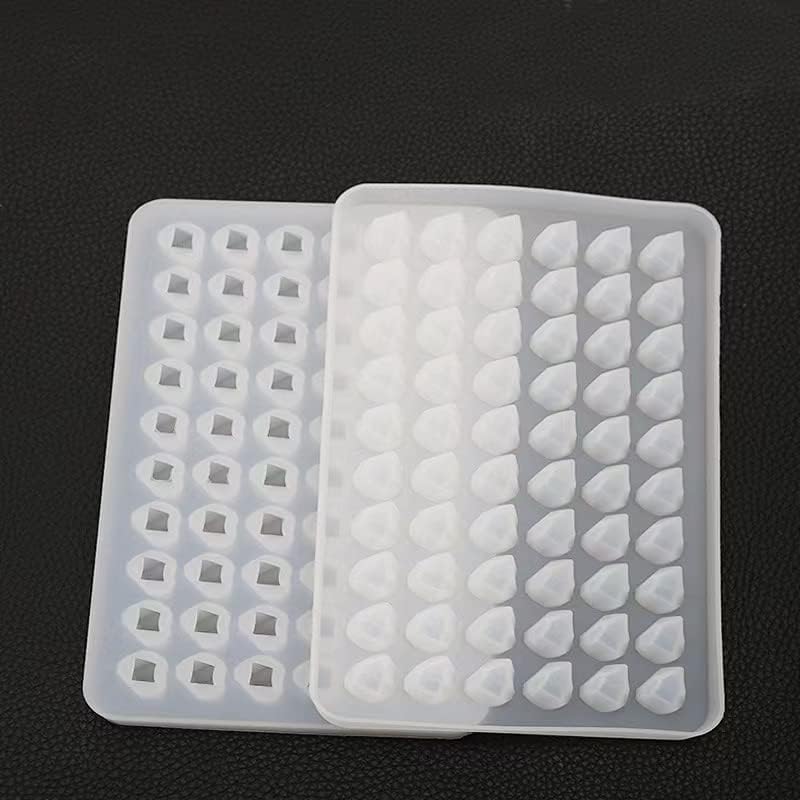 Miniatura 7 de LORITARIA - 2 moldes de silicona de resina de gemas, mini molde de fundición de resina de diamante 3D para resina epoxi, piedra de cristal, joyería,