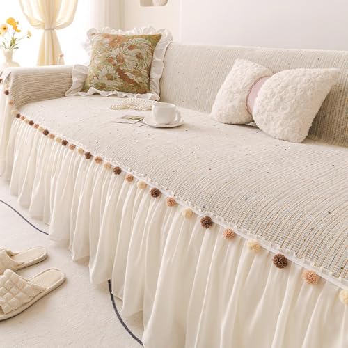 Housse de canapé en chenille douce lavable pour salon 180x340