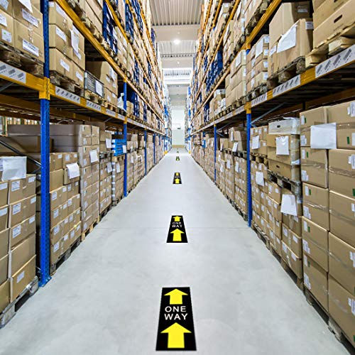 IDJWVU 30Pcs 6" x 18" One Way Directional Arrows Social Distance Floor Stickers Decal Waterproof PVC Vinyl Safety Distance Floor(30PCS)