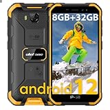 Ulefone Armor X6 Pro Outdoor Handy 4G, 8GB+32GB/128GB-SD, IP68&IP69K Outdoor Smartphone, Android 12 Smartphone, 13MP+5MP, 4000mAh Handy Günstig, Dual SIM Handys, NFC/Face ID/OTG/GPS/2 Jahre Garantie