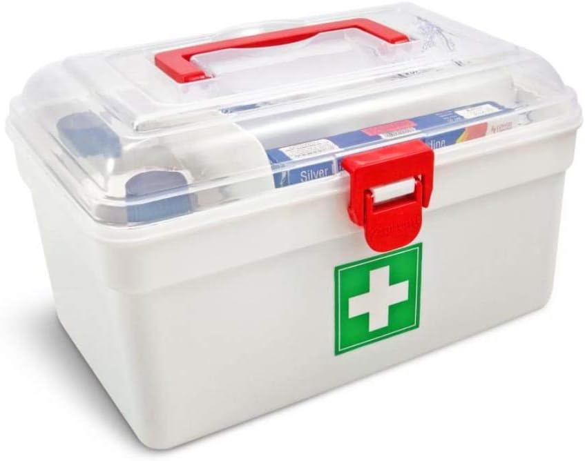 Supreme Mall (Label) Household Medicine Organizer Multi-Layer First Aid Kit Medicine Storage Box, Square