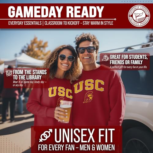 Image of NCAA College Sweatshirt Fleece Crewneck Pullover for Men and Women | Officially licensed NCAA college gameday crewneck pullover - 9 oz fleece lined sweatshirt with arch and logo design