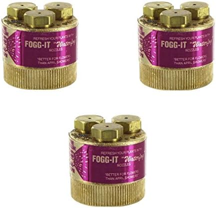 Pack of 3 - Fogg-It Misting Watering Nozzle 1 GPM - Fine Volume