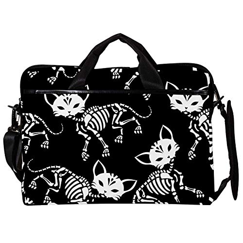Sac ordinateur 14-15.4 pouces motif chat squelette idéal pour le bureau