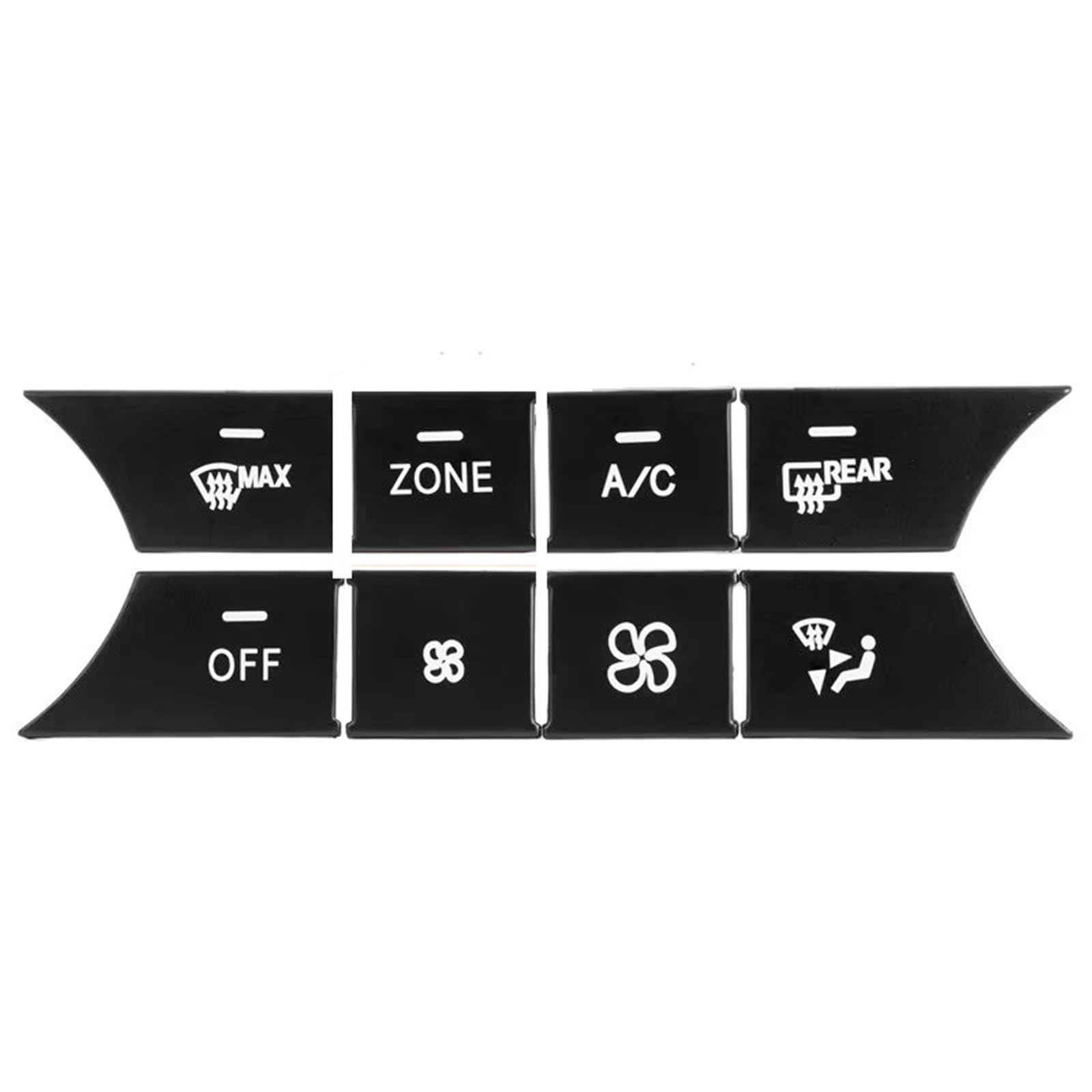 Decorative Stickers Compatible with Benz C E CLS GLK Class W204 W212 Car Center Console Air Conditioning Volume Buttons Sticker Cover(Black Zone)