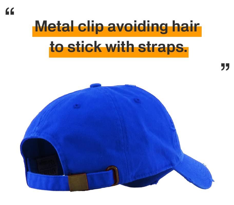 Image of KBETHOS Vintage Washed Distressed Cotton Dad Hat Baseball Cap Adjustable Polo Trucker Unisex Style Headwear