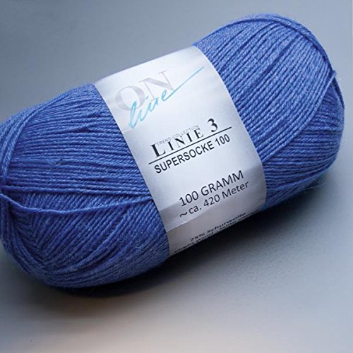 ONline Garne Hand Knitting Yarn, 75% Virgin Wool, 25% Polyamide, 004, One Size