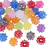 SUNNYCLUE 1 Caja de 40 Cuentas Focales Acrílicas A Granel para Bolígrafos, Cuentas Acrílicas de 18mm, 3D, con Forma de Equino, Colores AB Aleatorios, Espaciadores Sueltos Tipo Chicle para Bolígrafos,