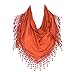 Hat To Socks Triangle Scarf with Bobbin Lace Fringes for Women (Burnt Orange)