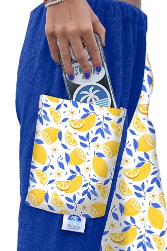 Towel Pants for Swimmers – Lemons - Cotton Terry Towel Pants – Beach Coverup – Resort Wear – Swim wear4