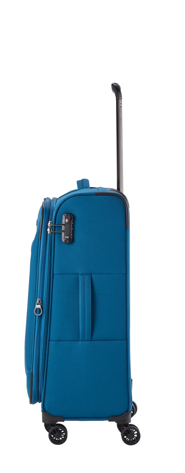 Travelite Walizka na kółkach + walizka Chios 4 w Trolley M, Petrol, Einheitsgröße, Miękki wózek na kółkach z 4 kółkami