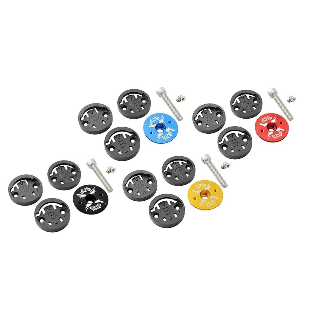 Calandis Bike Stem Top Cap Computer Mount Base Holder for Garmin/Bryton/Wahoo Black-image-7